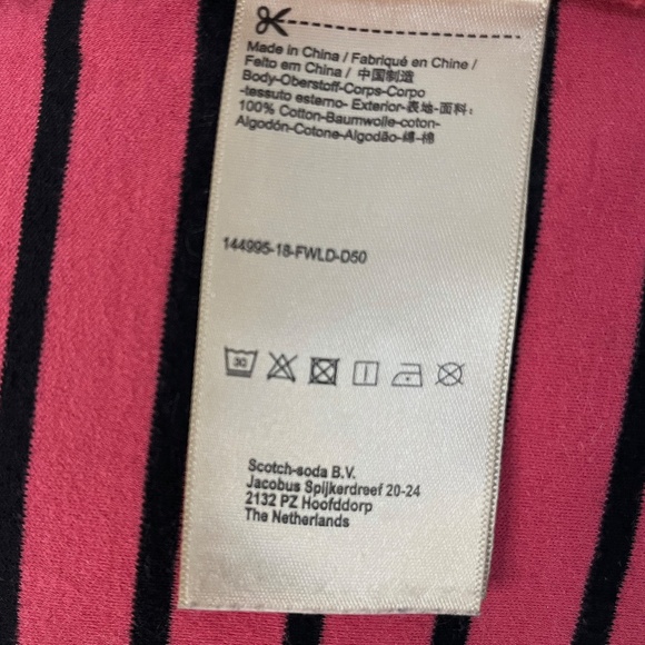 Pink Striped Flared Sleeves T-Shirt - Picture 8 of 8